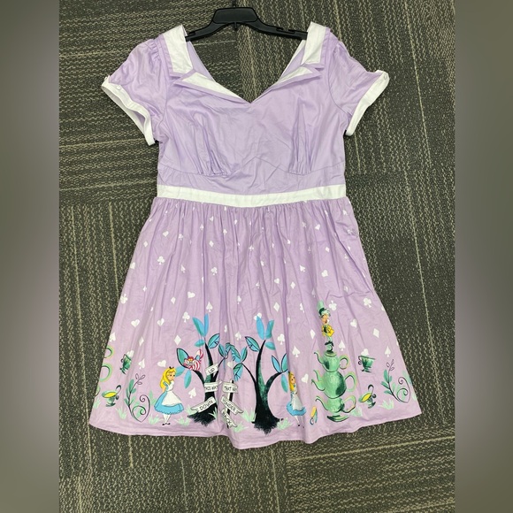 Hot Topic x Disney Alice In Wonderland Tea Party Retro Dress Size 16 - Picture 11 of 16